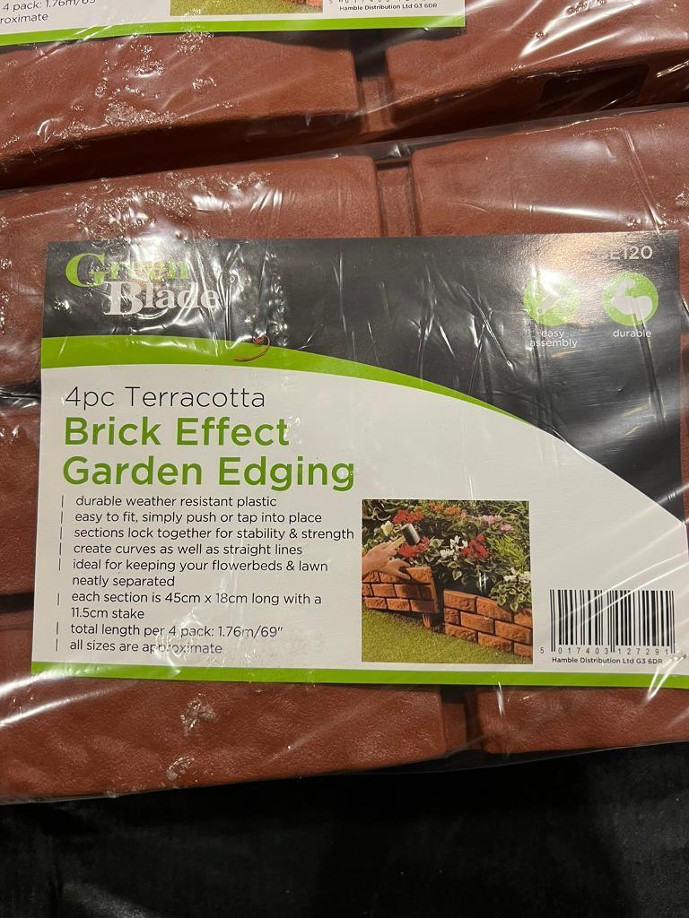 Brick effect garden edging 