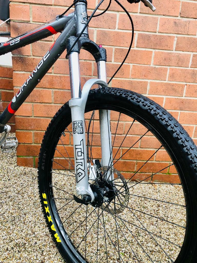 Orange mtb Hardtail Medium frame