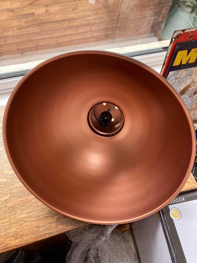 image for Black and copper industrial pendant 42cm 