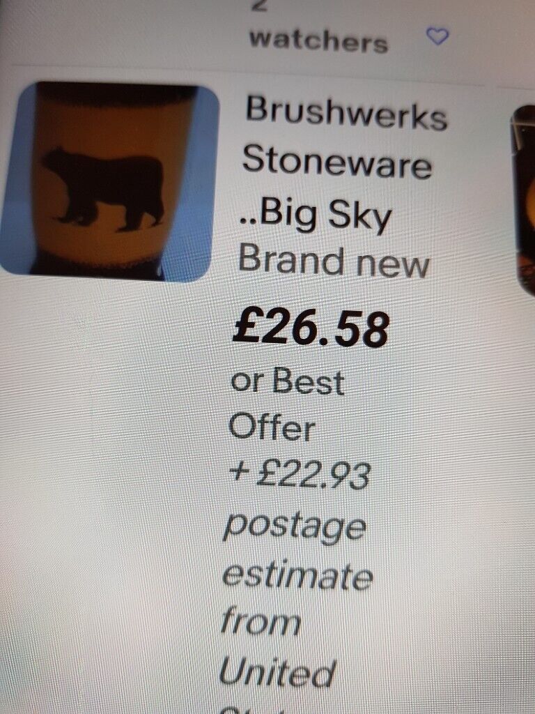 Carvers Brushwerks Canada Stoneware Rare Big Bear Mug. Collection only