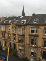CHERRY PICKER HIRE GLASGOW ROOFING GUTTER CLEANING PROPERTY MAINTENANCE