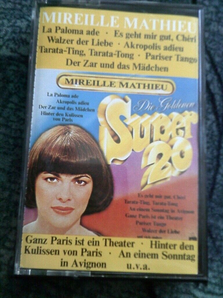 image for MIREILLE MATHIEU 'SUPER 20 GOLDEN' SCHLAGER TUNES CASSETTE