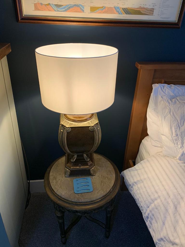 image for Pair of bronze metalic Urn table lamps (Price is for one lamp)