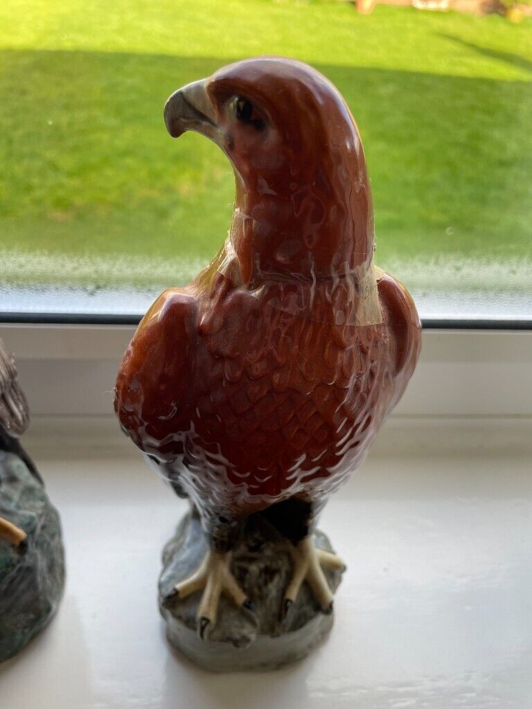 10 Royal Doulton Birds Of Prey Whiskey Flasks