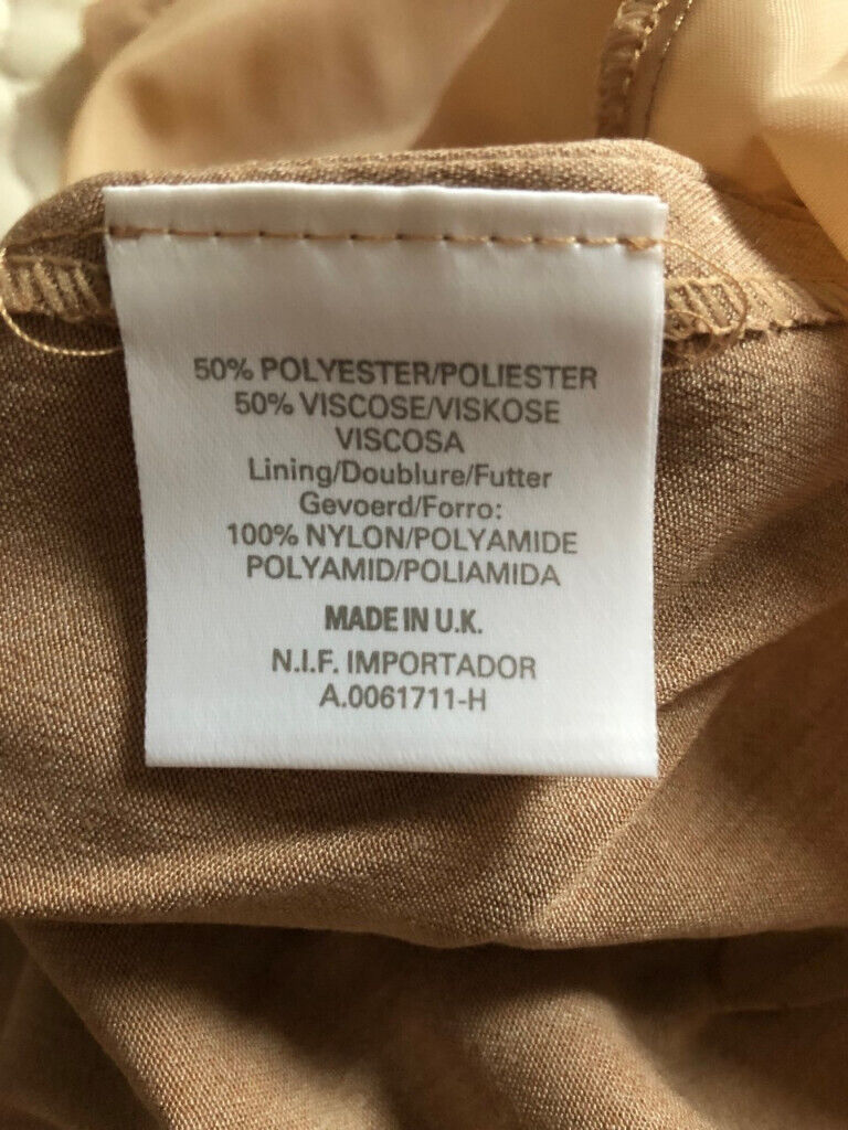 Dorothy Perkins beige colour lined skirt.  Size 16