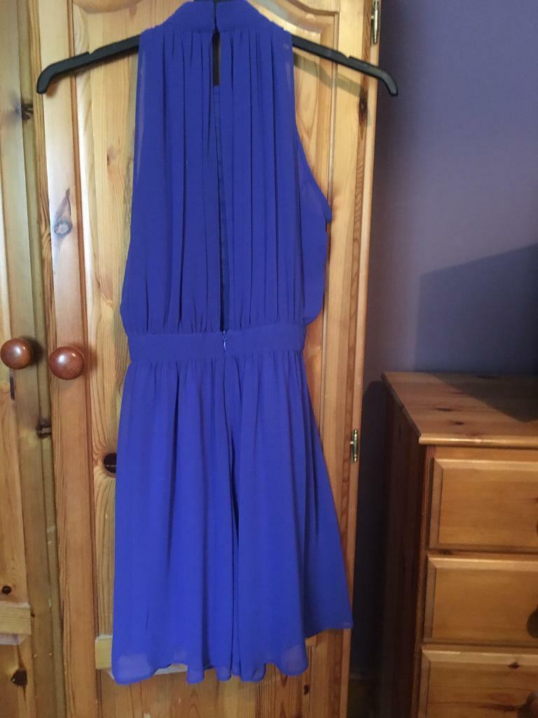 Royal Blue Chiffon Dress ( Size 12 ) £8