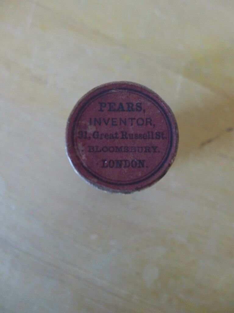 Container/Packaging for A & F Pears’s Genuine Transparent Soap Shaving Stick. Good vintage condition