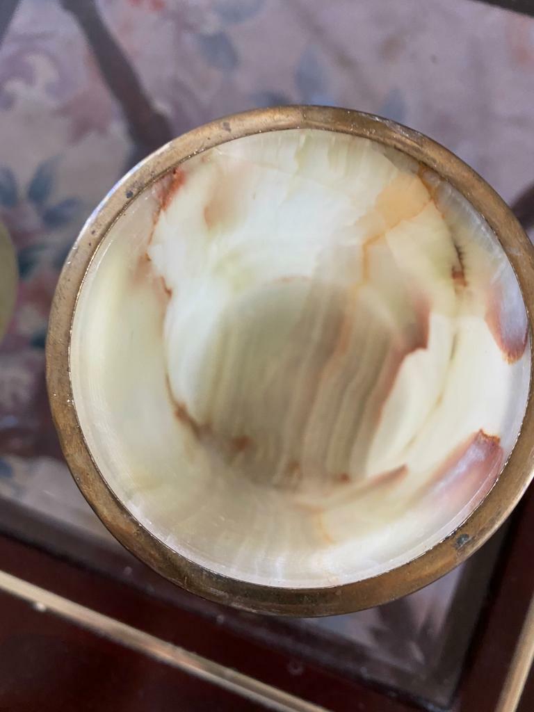 Marble onyx jar