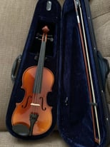 Violin with Case and Bow 