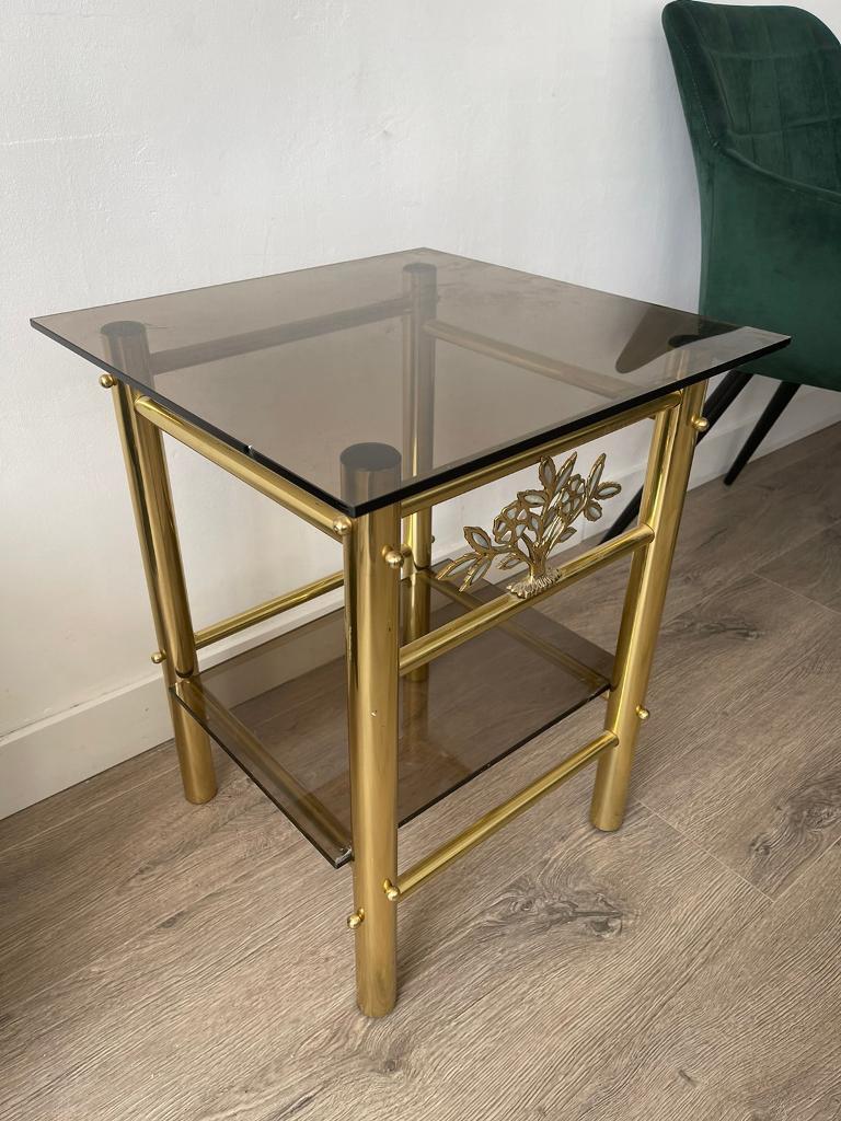 Mid century two tiered side table