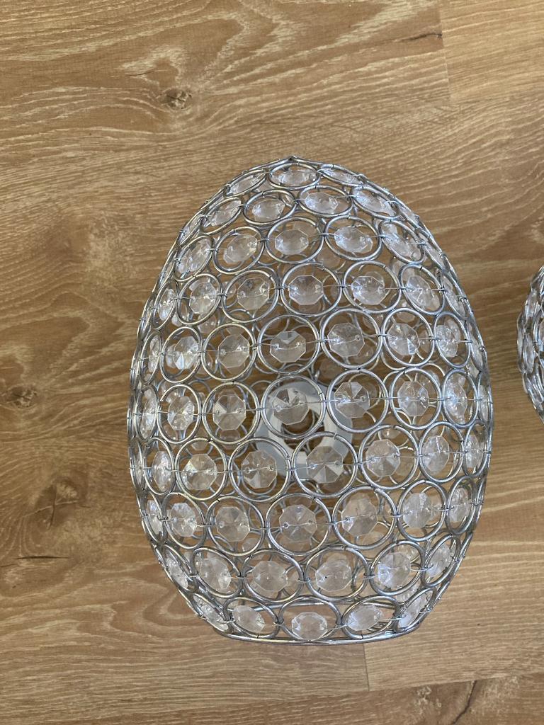 image for Chrome beaded light shade (set of 3)