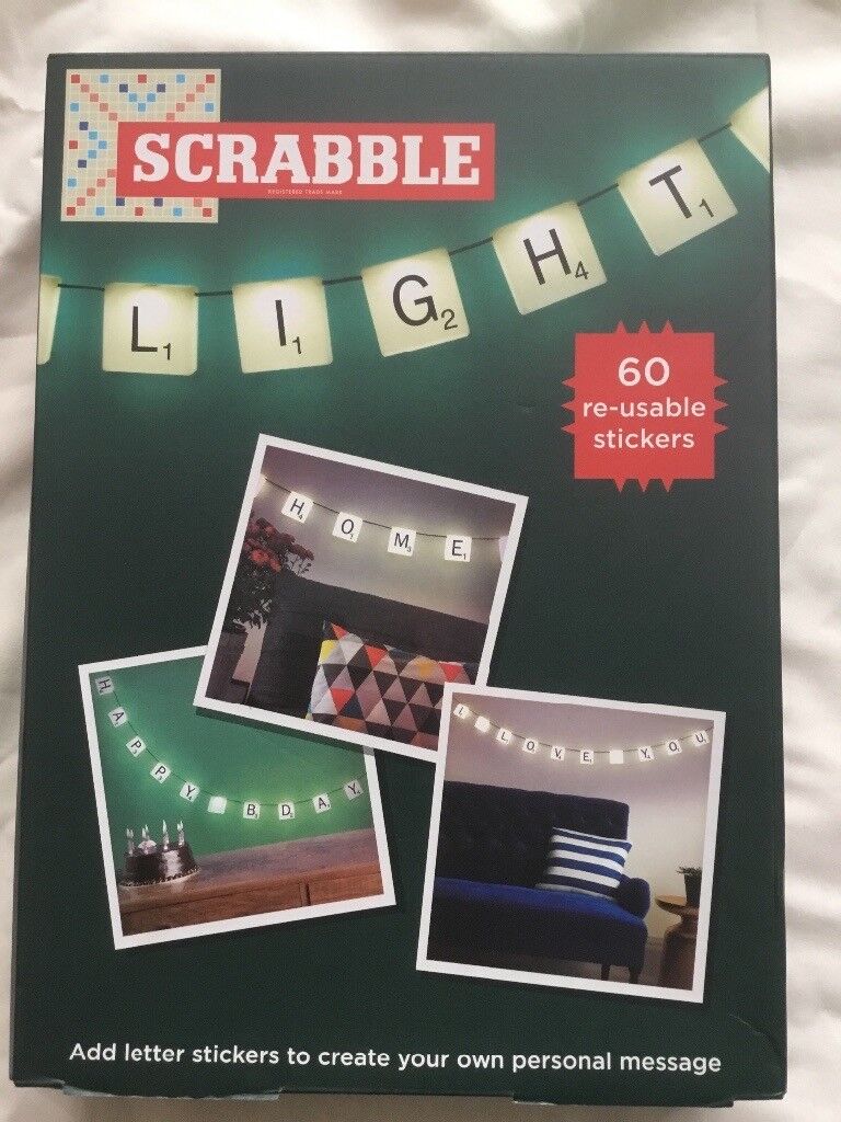 BNIB Scrabble hanging light set