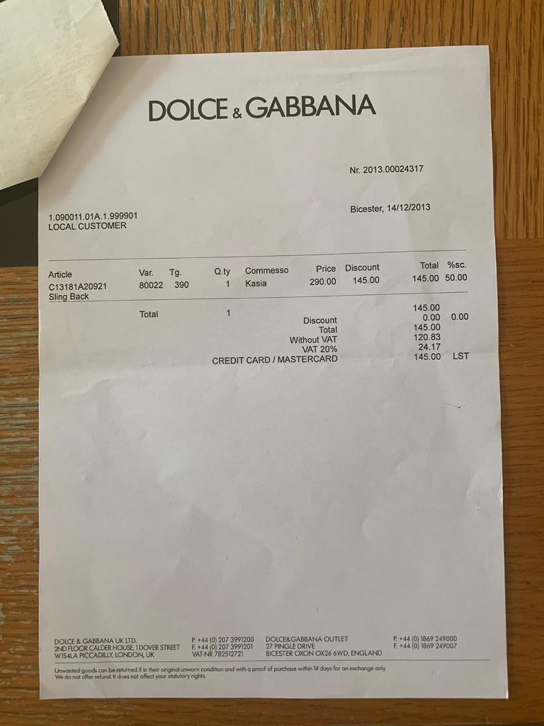 Dolce & Gabbana Leopard Print Slingback Heels- UK size 6