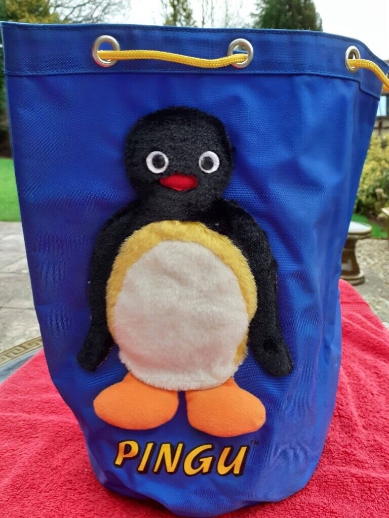 RARE Vintage Pingu, Mr. Blobby, Thomas the Tank Engine Bags from the 1990's