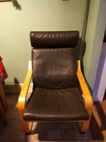 Leather chair (Ikea Poäng)