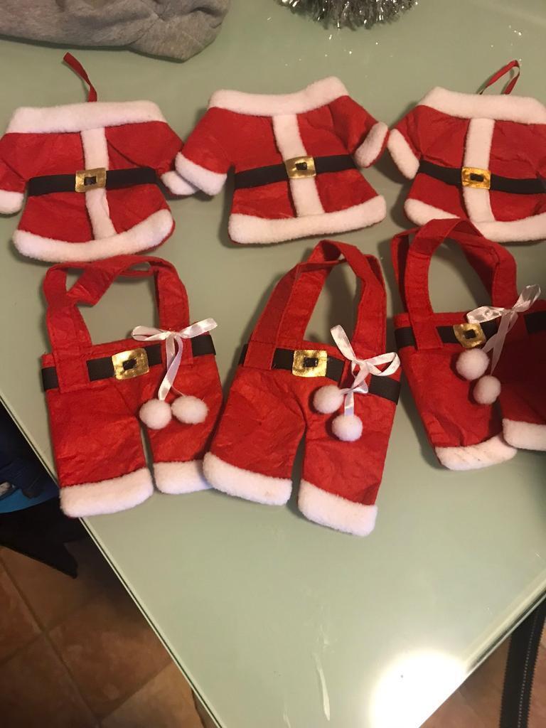 Christmas santa cutlery holders 