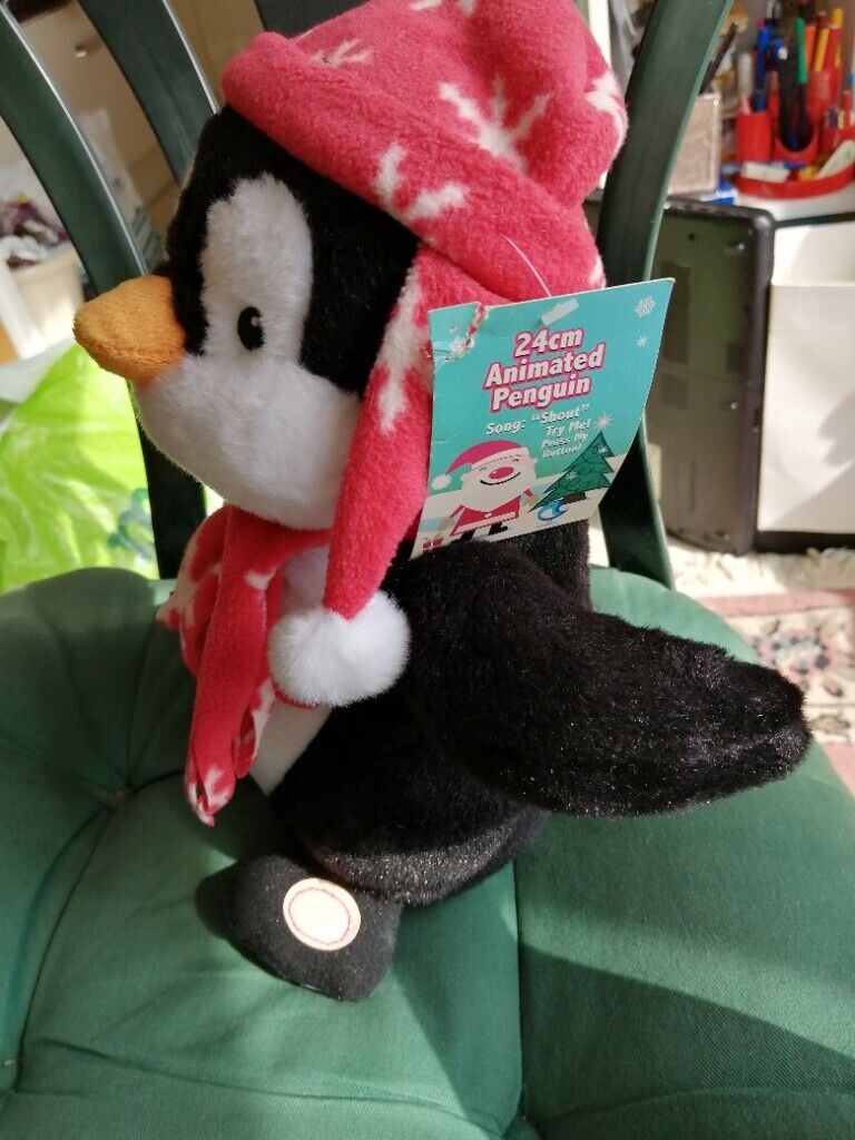 24 cm Animated Penguin, soft toy 