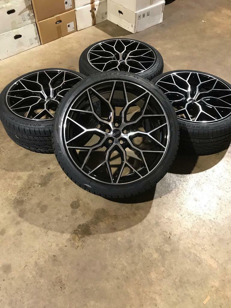 Brand new set of 23” alloy wheels and tyres Range Rover sport vogue discovery 3 4 5