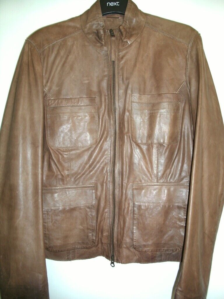 image for Gorgeous Austin Reed Real soft Leather Jacket Size 12 Like-New
