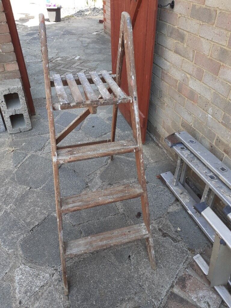 Vintage wooden step ladder.