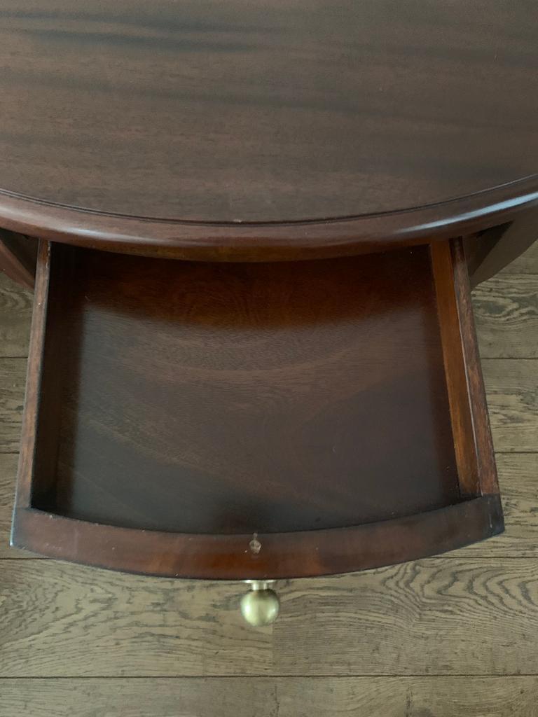Barker & Stonehouse Mahogany solid wood, half moon table with drawer, 