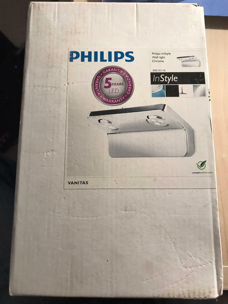 image for 💡Bathroom Light - Phillips Instyle Wall Light Chrome - Vanitas 