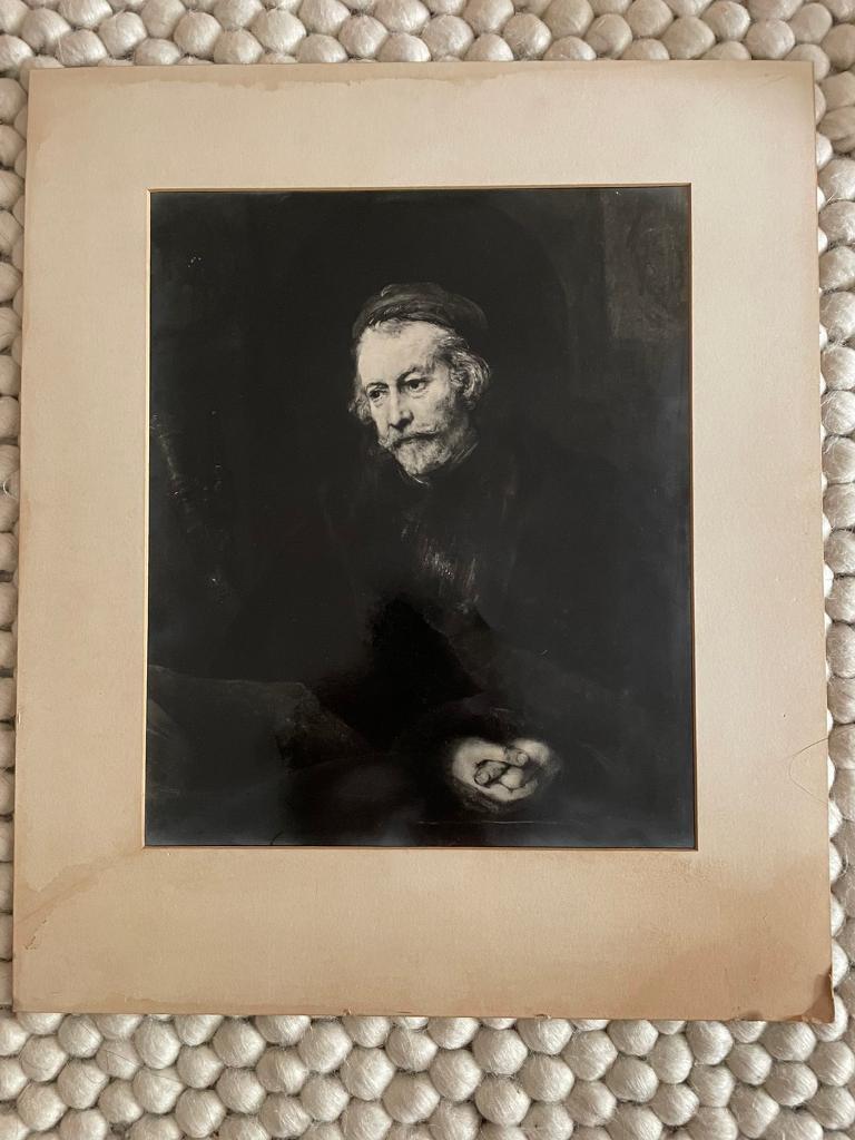 Vintage original photo Rembrandt-an elderly man as Saint Paul