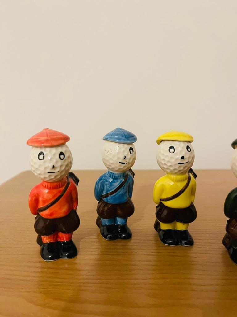 4 x Carlton Ware Dunlop Style Caddie Golfing figures
