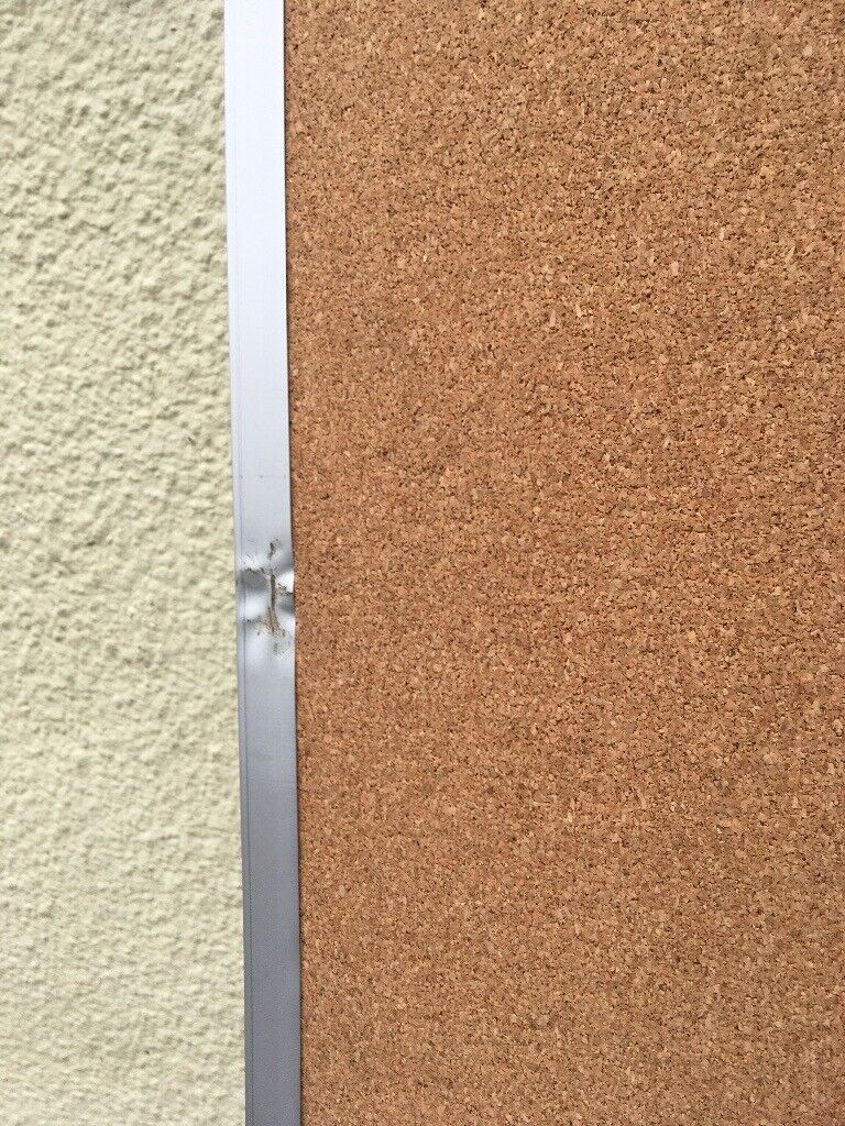 90cm x 60cm corkboard with aluminium frame