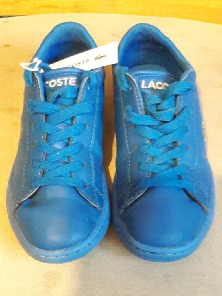 image for Boys Lacoste Blue Trainers – Collection Only 
