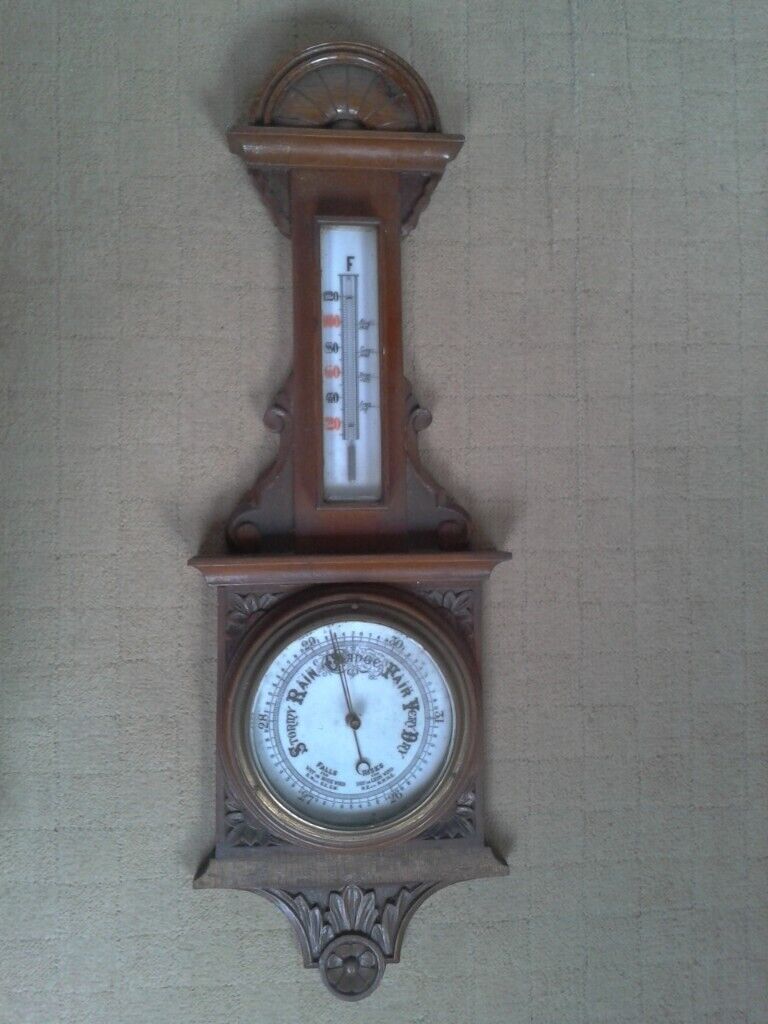 image for 1880s Oak Wheel Barometer 