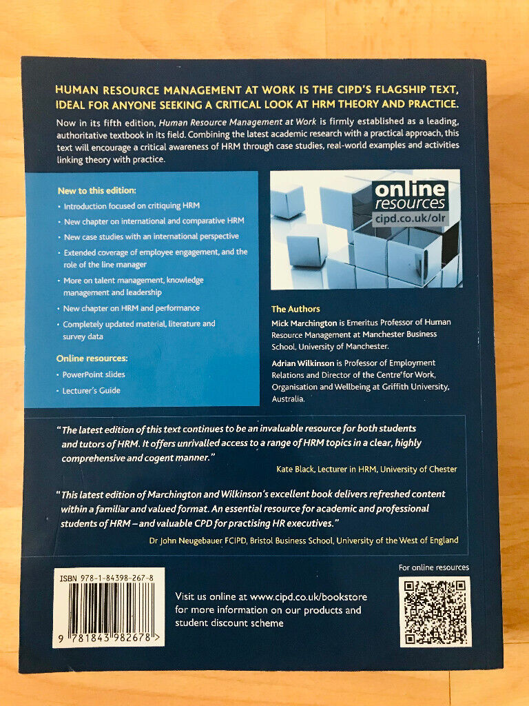Human Resource Management at Work - 5th Edition - Mick Marchington and Adrian Wilkinson - Paperback