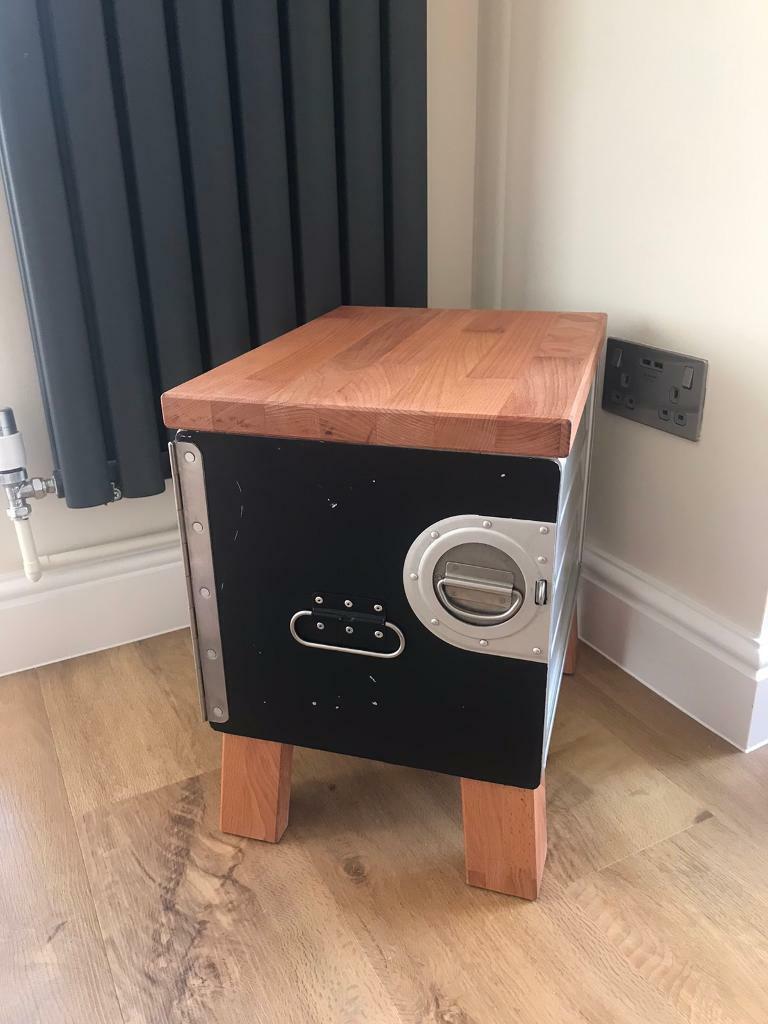 Bedside table, Side table, Aircraft galley box. 