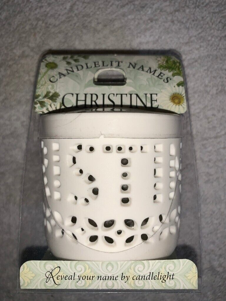 image for New Candlelit Names CHRISTINE Tealight Holder IP1