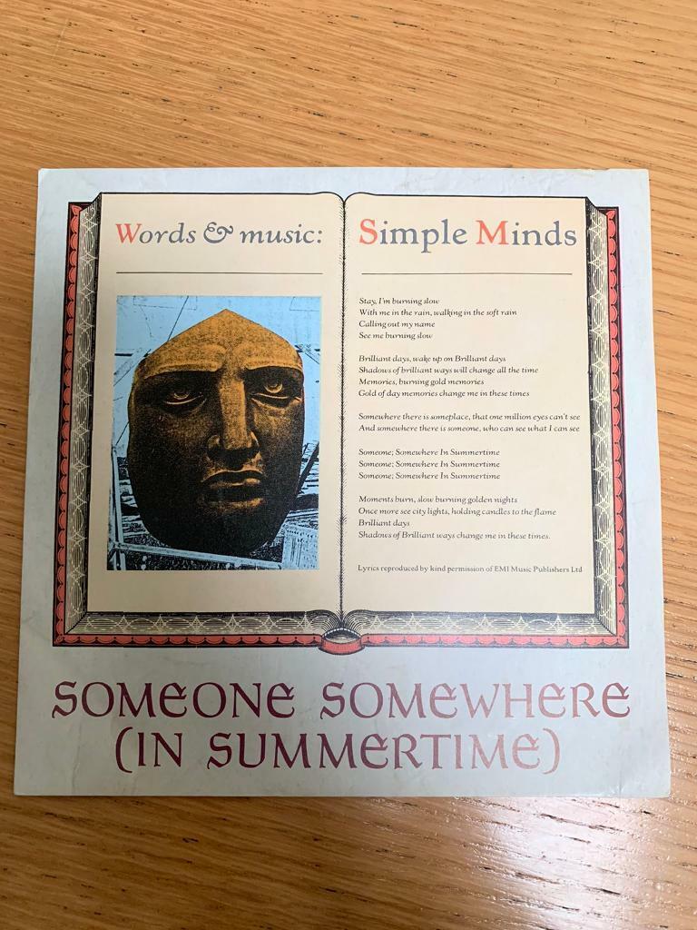 image for Simple Minds Someone Somewhere in Summertime 7” Vinyl Record 