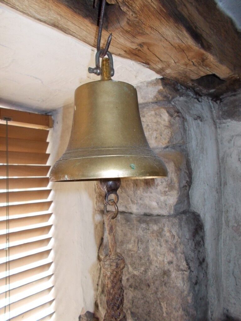 6 Lbs / 2.6 Kgs 6 inch / 150mm brass bell, 1920s, very loud