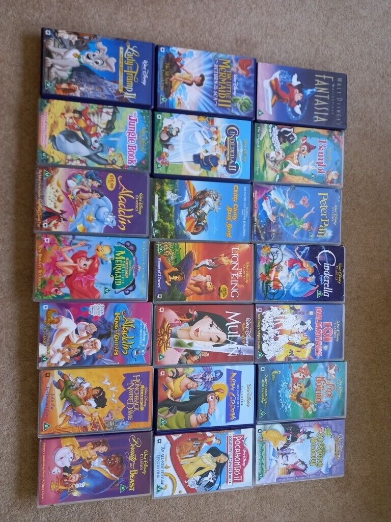 Selection of Disney vhs tapes