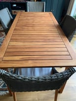 Real wood table with 4 chairs