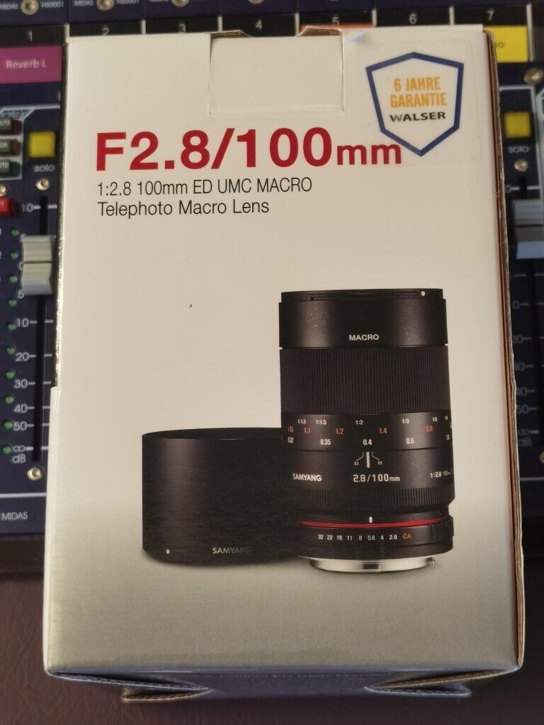 Samyang / Rokinon 100mm Macro lens in original Box. Fuji Mount 