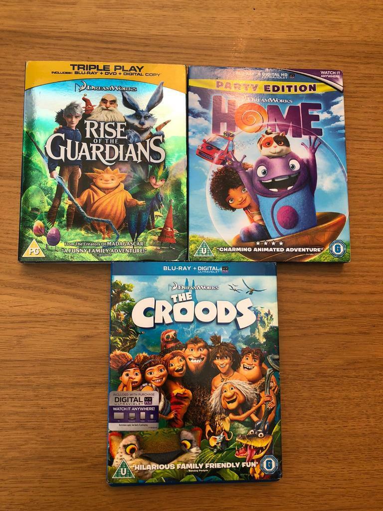 image for Various Dreamworks Blu-Ray films X 3 (age rating U and PG)