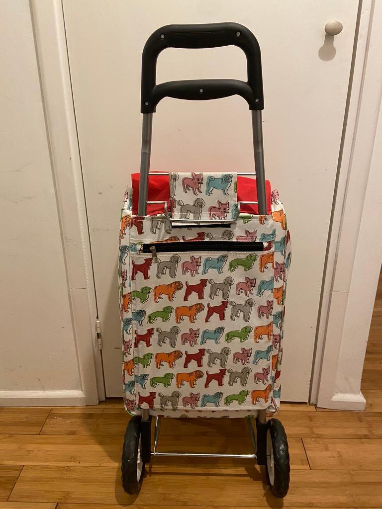 Dog motif shopping trolley
