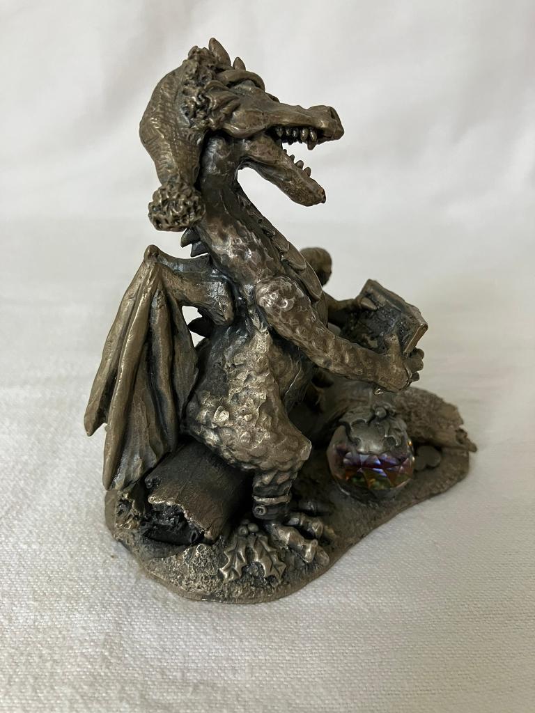 Myth and Magic Tudor Mint Pewter Dragon Collectable Sculpture THE MUSICAL CHRISTMAS 