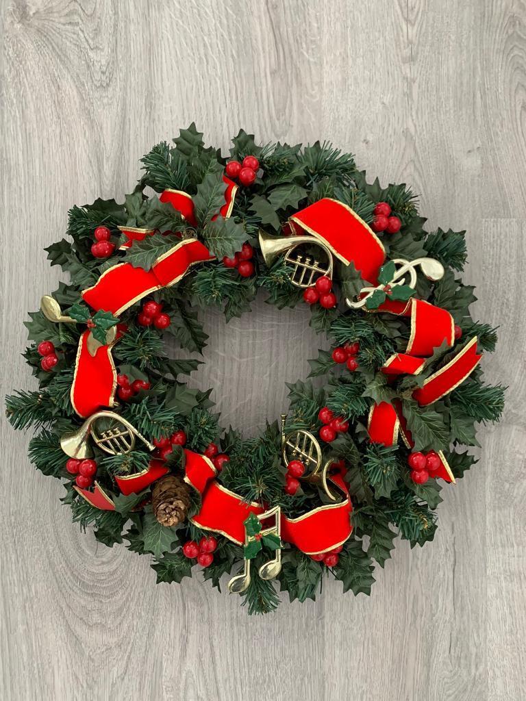 image for Christmas Door Wreath *Excellent condition*