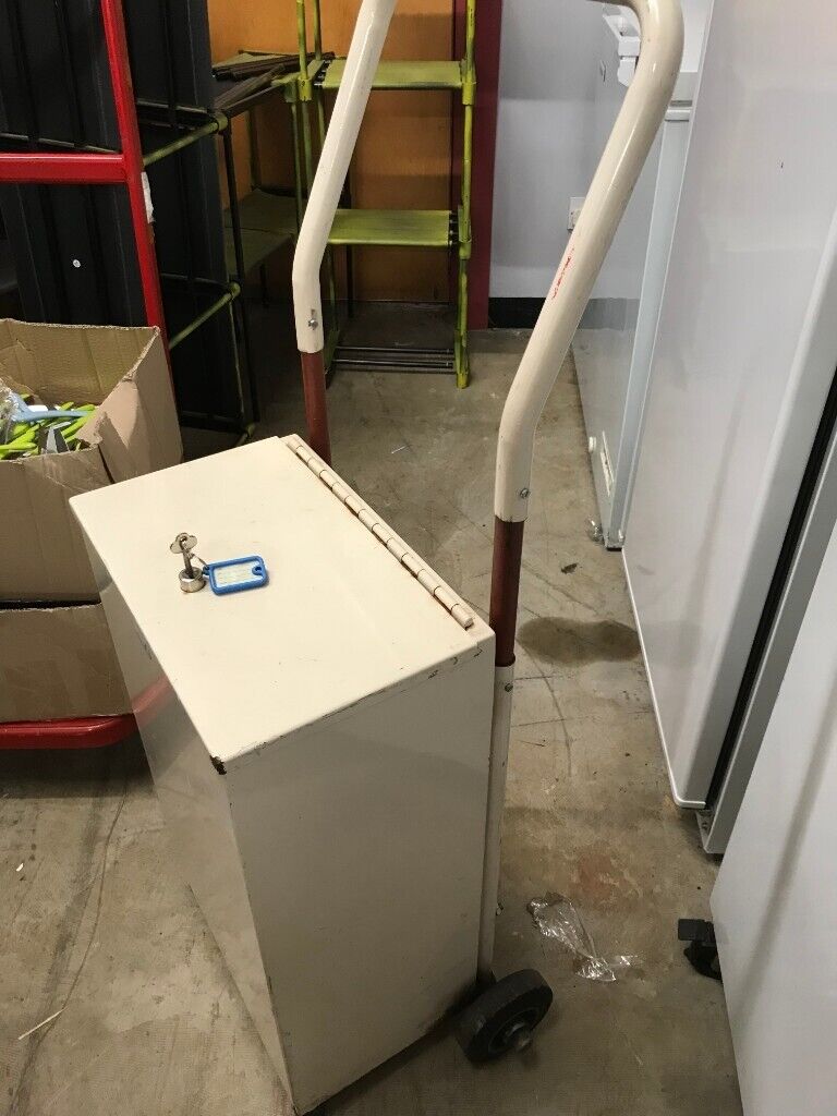 VINTAGE TROLLEY WITH LOCKABLE BOX