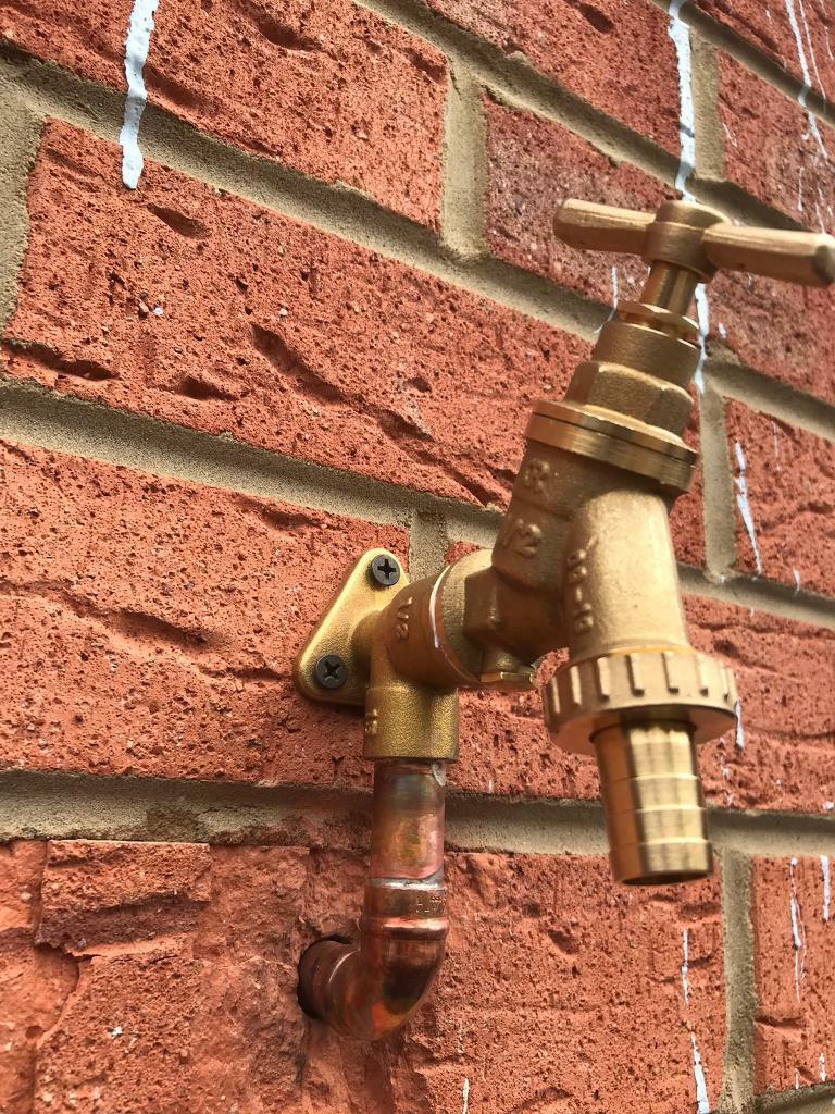 Outdoor tap fitted 