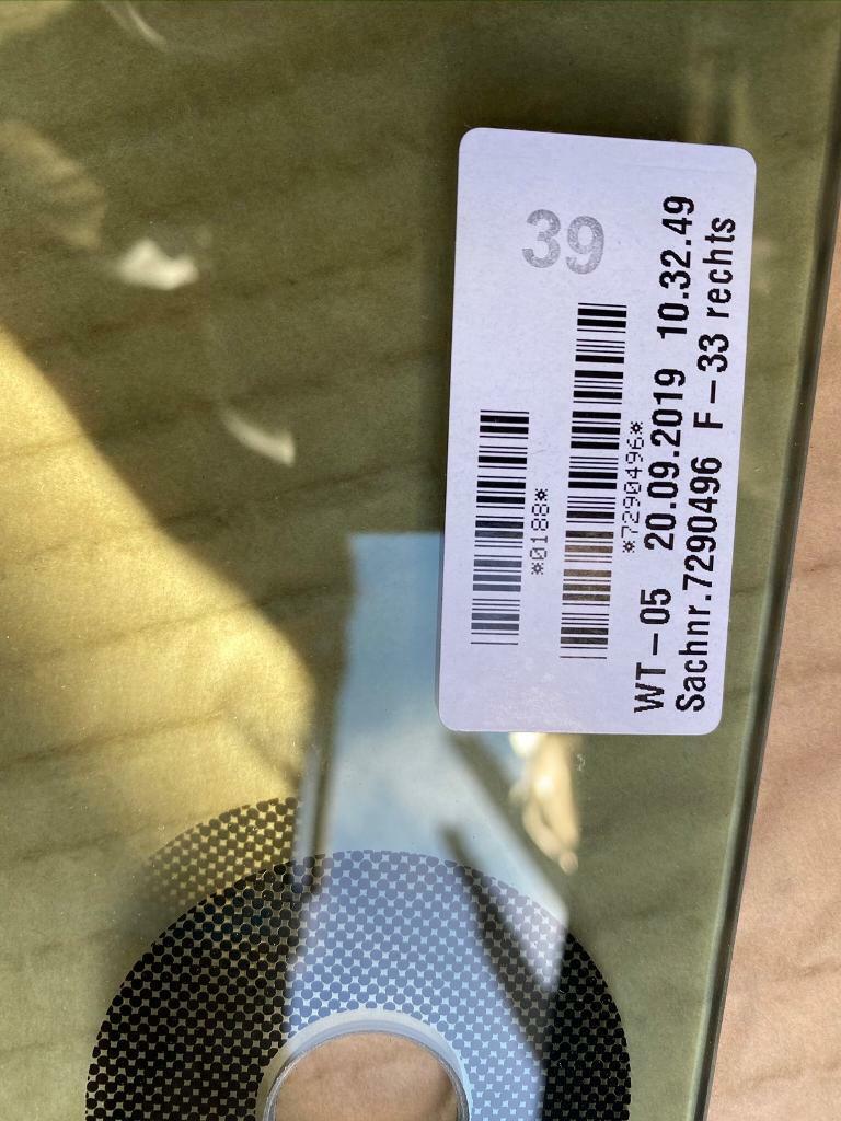 Bmw 4 series M4 Quater glass rear driver side 