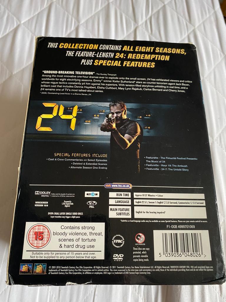 24 The Complete Series: Seasons 1-8 + Redemption DVDs Boxset