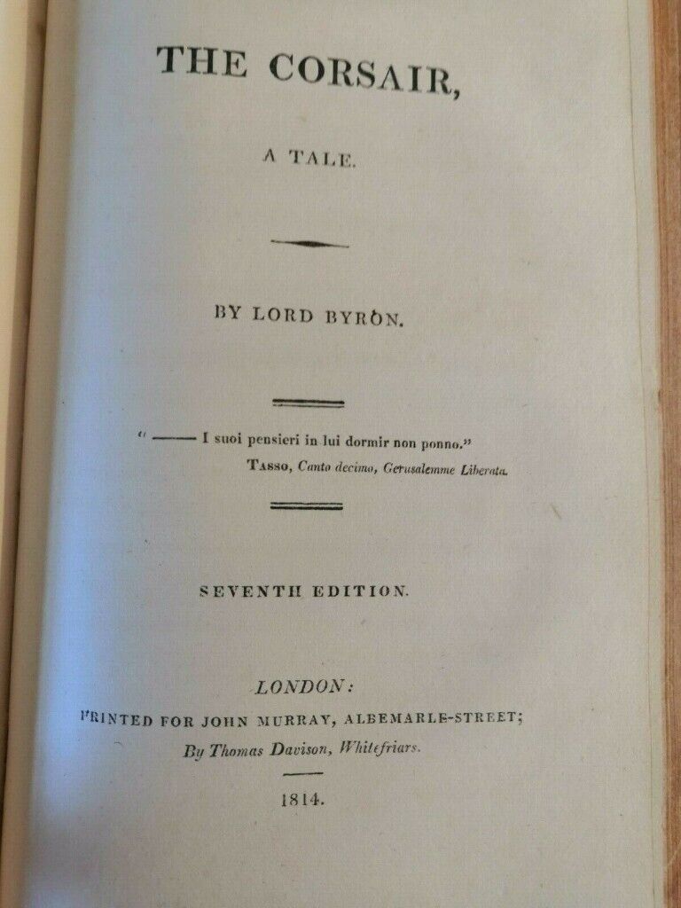 1814, Antique, Very Rare, Byron's Poems - Four Poems, Leather Bound Hardback