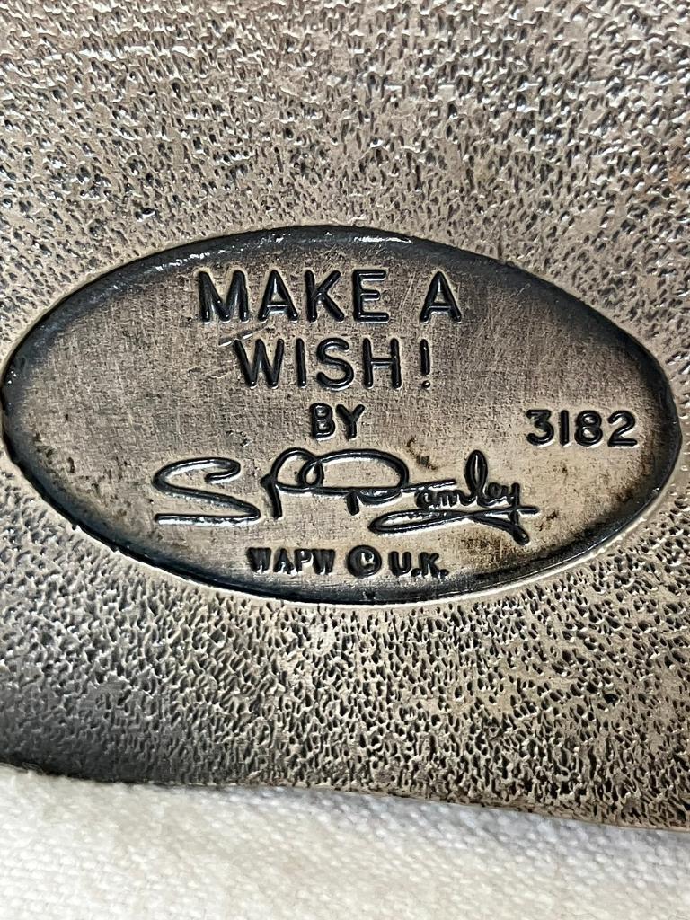 Heavy Pewter Sculpture by Tudor Mint Myth and Magic MAKE A WISH! Collectable Figurine 