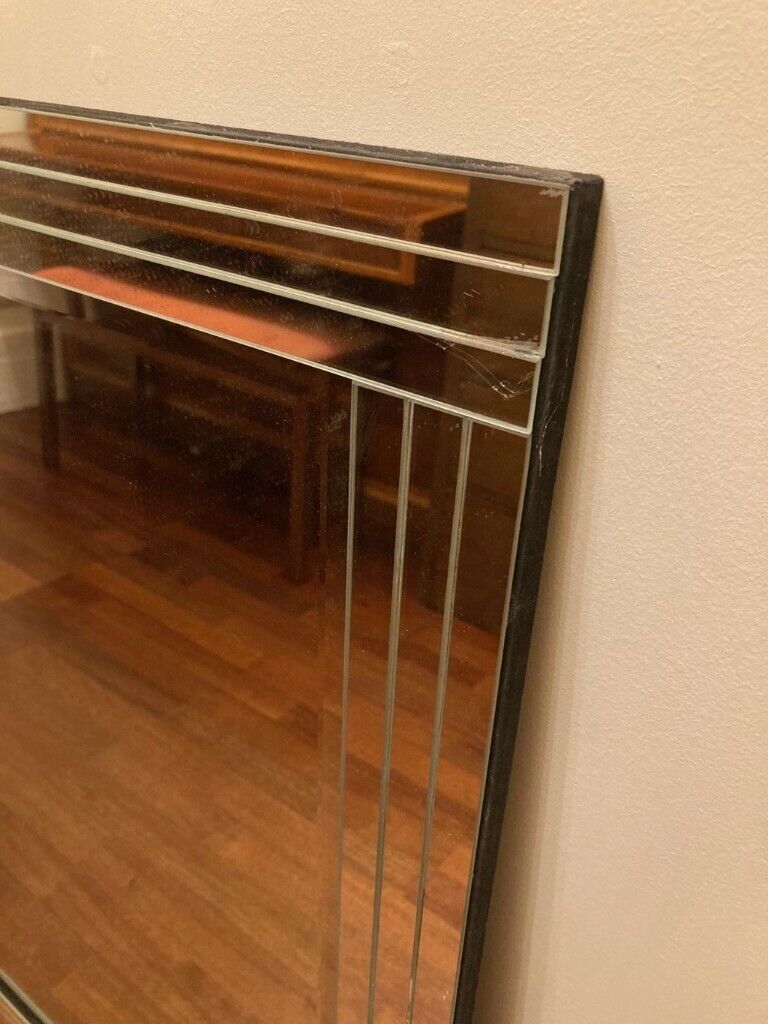 beautiful frame-less wall mirror in excellent condition